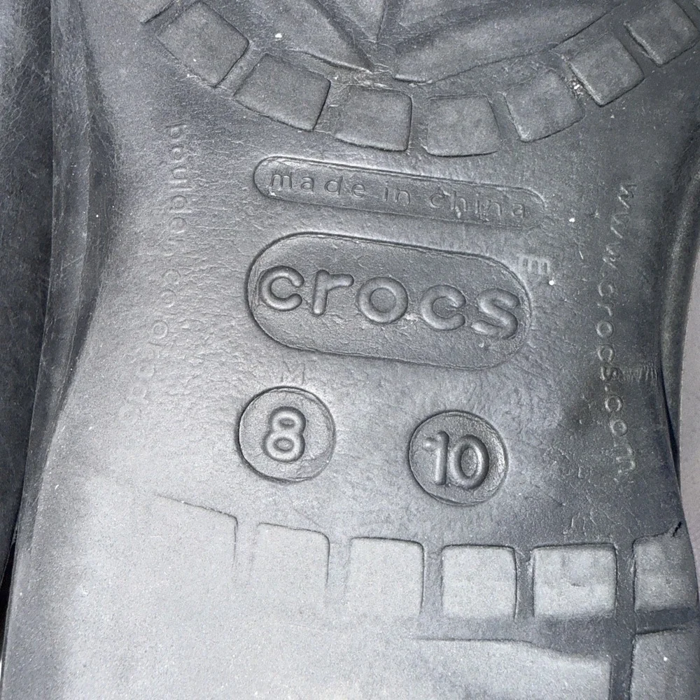 Crocs Sandals Black Classic Slide Waterproof Gorpcore Outdoor Summer Shoes 8/L10